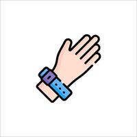 A hand with a wristband on it vector