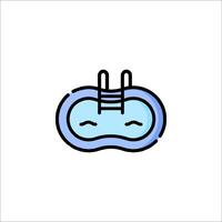 A blue and white icon of a face with a nose vector