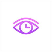An eye with a clock on it vector