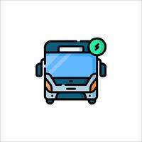 A bus with a green light on it vector