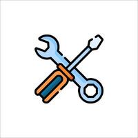 A wrench and wrenches icon on a white background vector