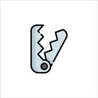 A broken key icon on a white background vector