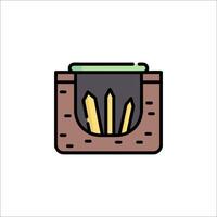A bag of chips in a box icon vector