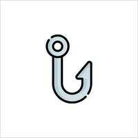 A fishing hook icon on a white background vector