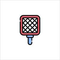 A red and blue ice cream stick with a net on it vector