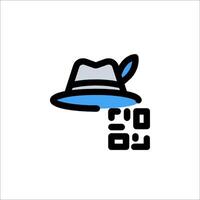 A hat with a qr code on it vector