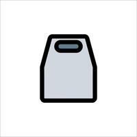 A bag of groceries icon on a white background vector