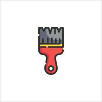 A paintbrush icon on a white background vector