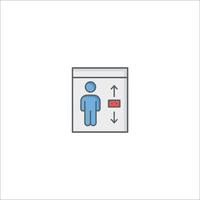 A man is standing in front of a computer icon vector