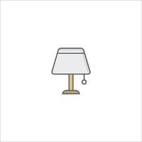 A lamp on a table with a cord vector
