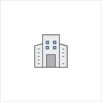 A building icon on a white background vector
