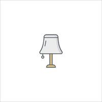 A lamp on a table with a white background vector