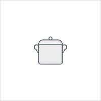 A pot and pan icon on a white background vector
