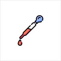 A syringe with a drop of blood on it vector