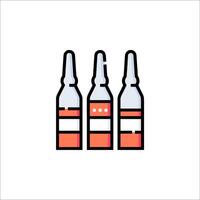 Three bottles of medicine on a white background vector