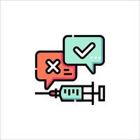Vaccine injection injection icon illustration vector