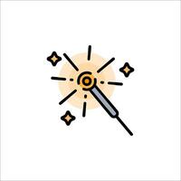 A sparkler is shown with a star on top vector