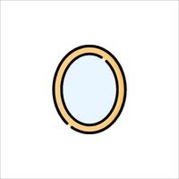 A round mirror icon on a white background vector