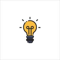 A light bulb icon on a white background vector