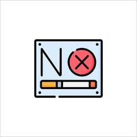No smoking sign icon illustration vector