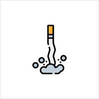 A cigarette is being blown out of a pipe vector