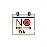 No daa calendar icon vector