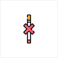 A cross with a red line on it vector