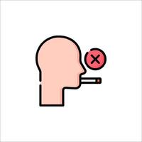 A person with a cigarette in their mouth and a cross on their head vector