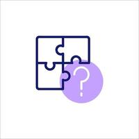 A puzzle piece with a question mark on it vector