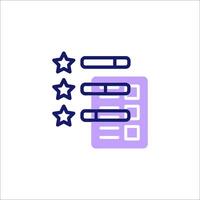A star rating icon on a white background vector
