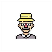 A man with a hat and mustache vector