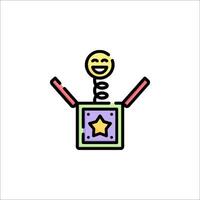 A robot with a smiley face and a star vector