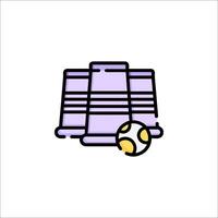 A simple icon of a stack of books and a ball vector