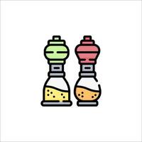 Salt and pepper shakers icon illustration vector