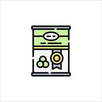 A can of beans icon on a white background vector