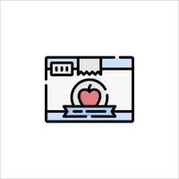 An apple icon on a white background vector