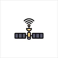 A satellite with wifi icon on a white background vector