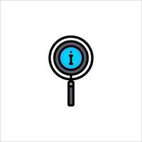 Magnifying glass icon illustration vector