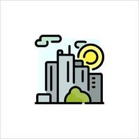 City skyline icon illustration vector