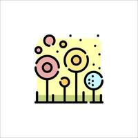 A colorful flower icon with a square shape vector