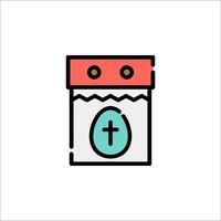 An icon of a bag with a cross on it vector