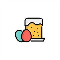 Easter egg icon with beer and eggs vector