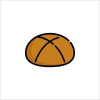 Bread icon in a flat style on a white background vector