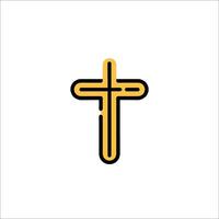 A cross icon on a white background vector