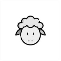A sheep head icon on a white background vector