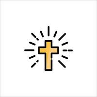A cross icon on a white background vector