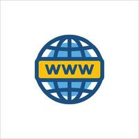 The world wide web logo on a white background vector