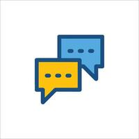 Two speech bubbles icon on white background vector