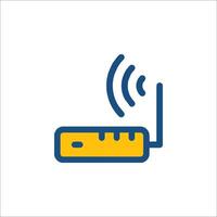 A wireless router icon on a white background vector
