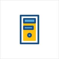 A computer icon on a white background vector